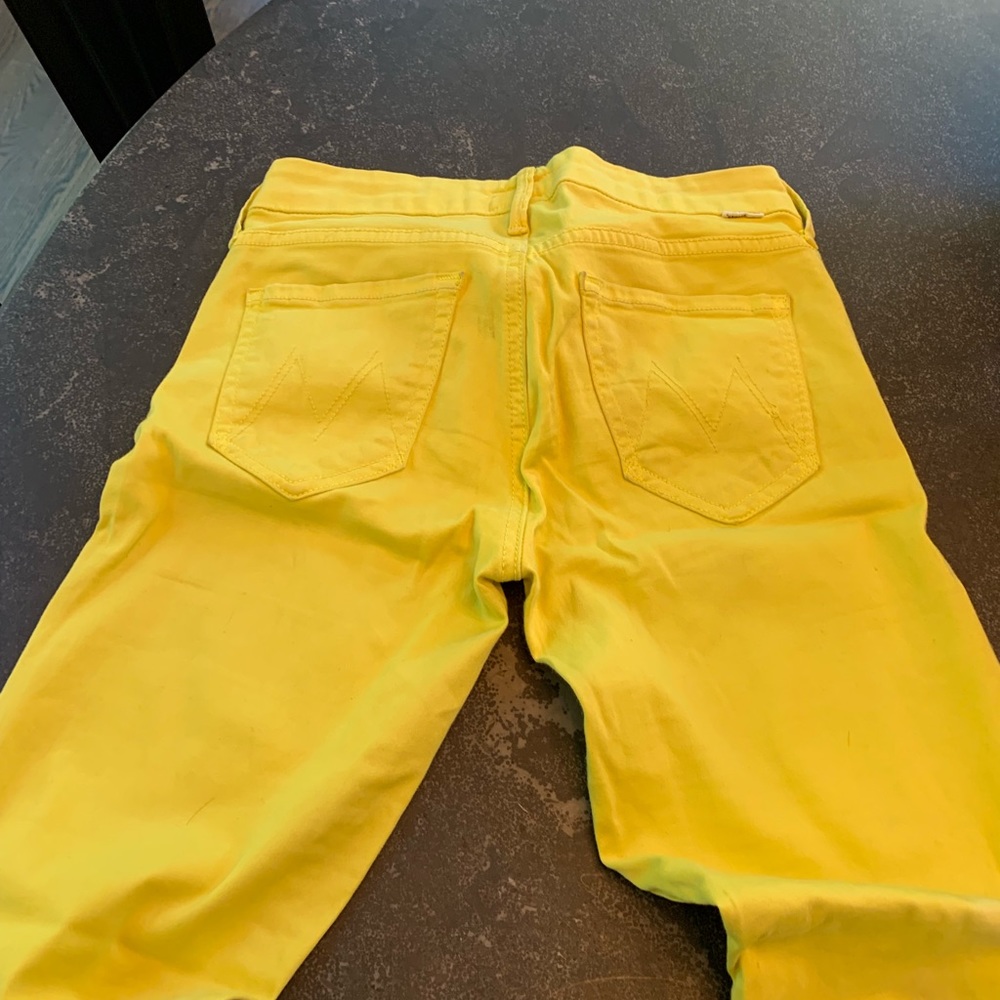 Mother soft yellow skinny jeans/pants.
